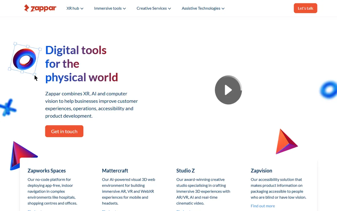Zappar homepage