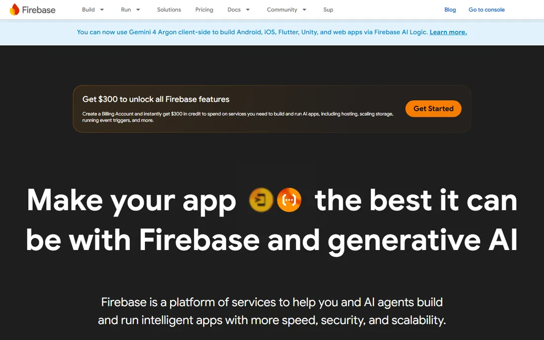 Firebase Authentication homepage