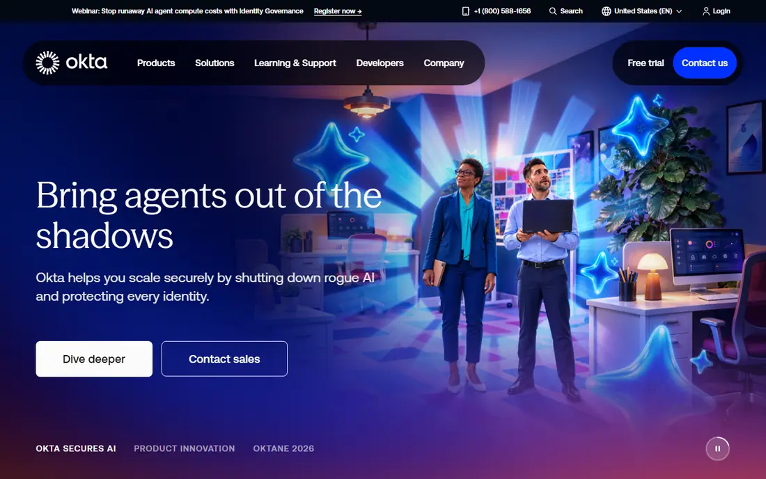 Okta homepage