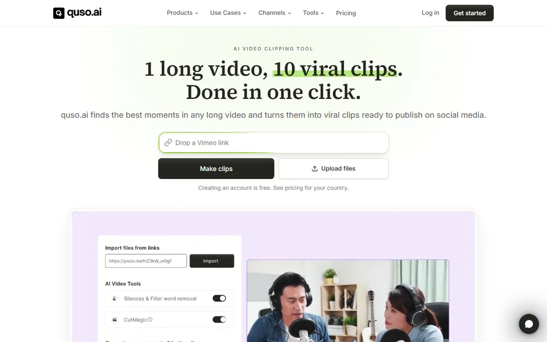 Quso homepage