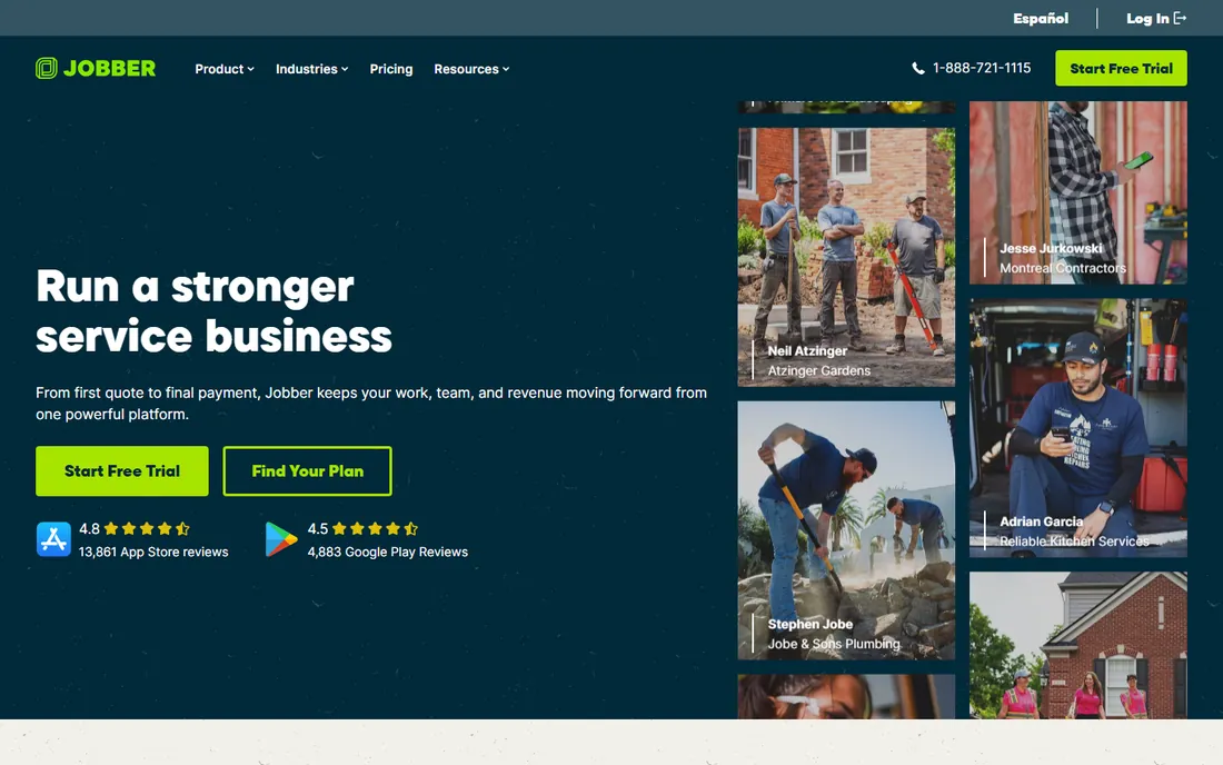 Jobber homepage