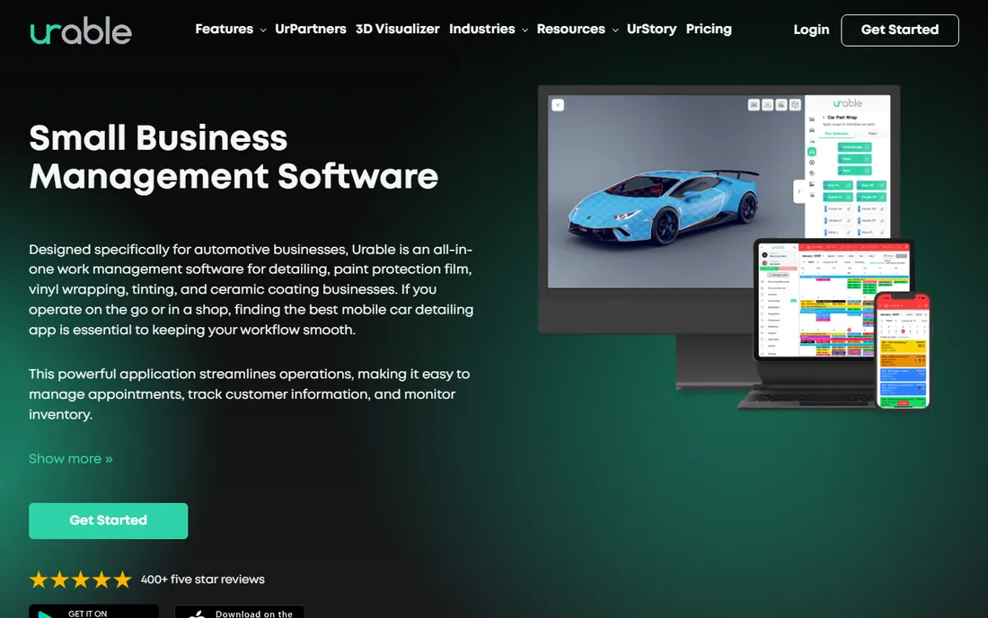 Urable homepage