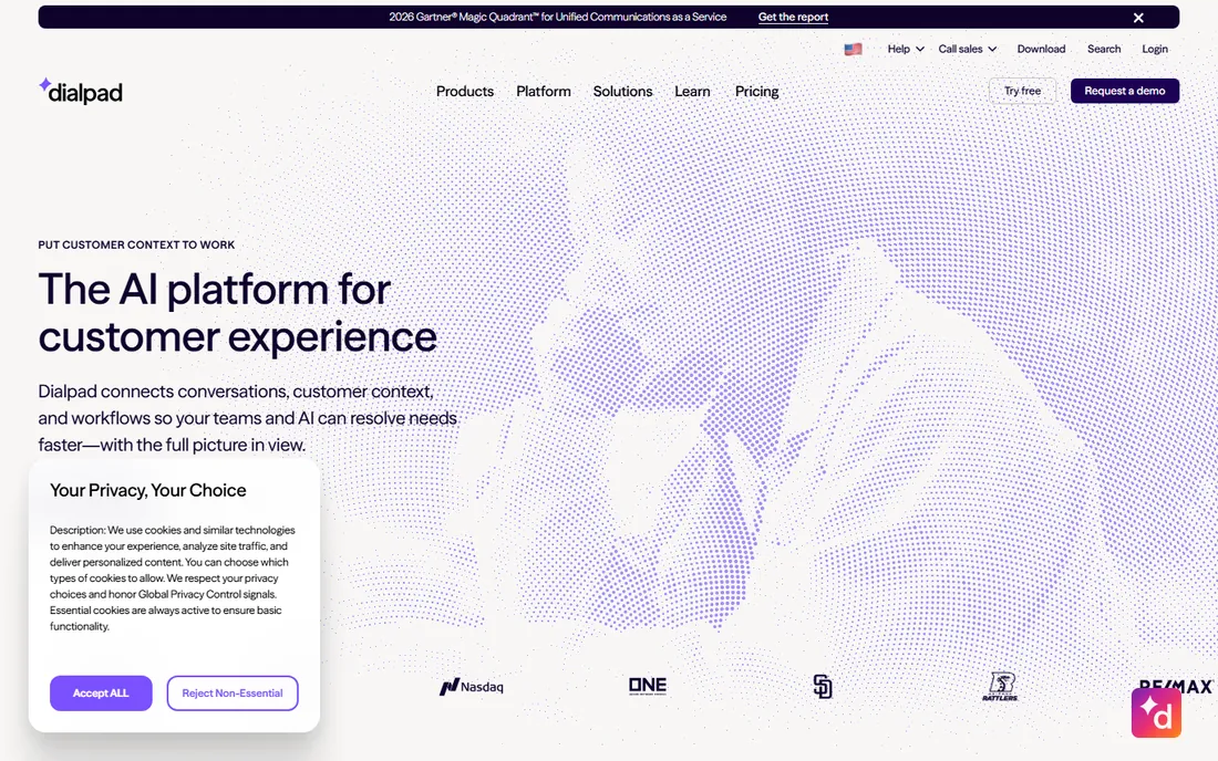 Dialpad homepage