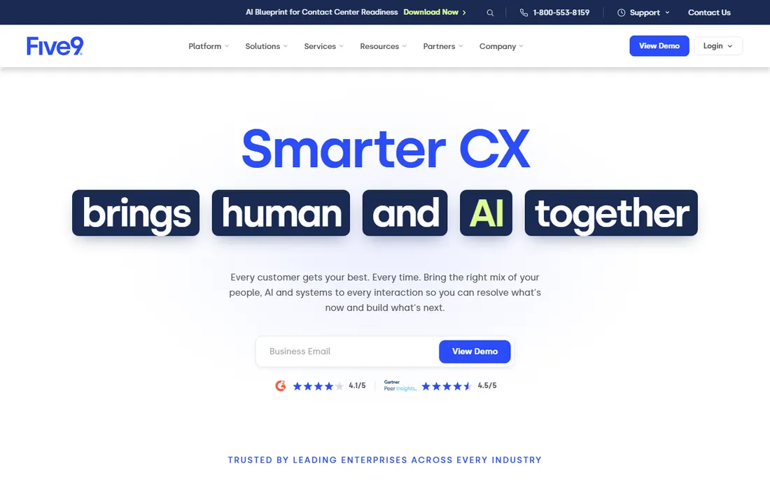 Five9 homepage
