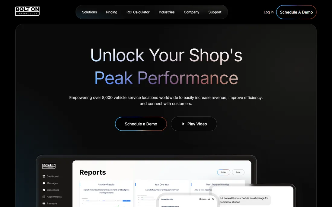 Bolt On Technology homepage