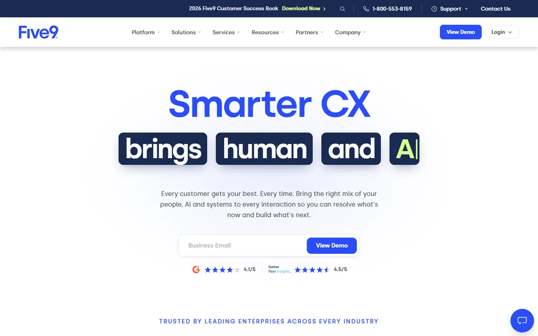 Five9 homepage