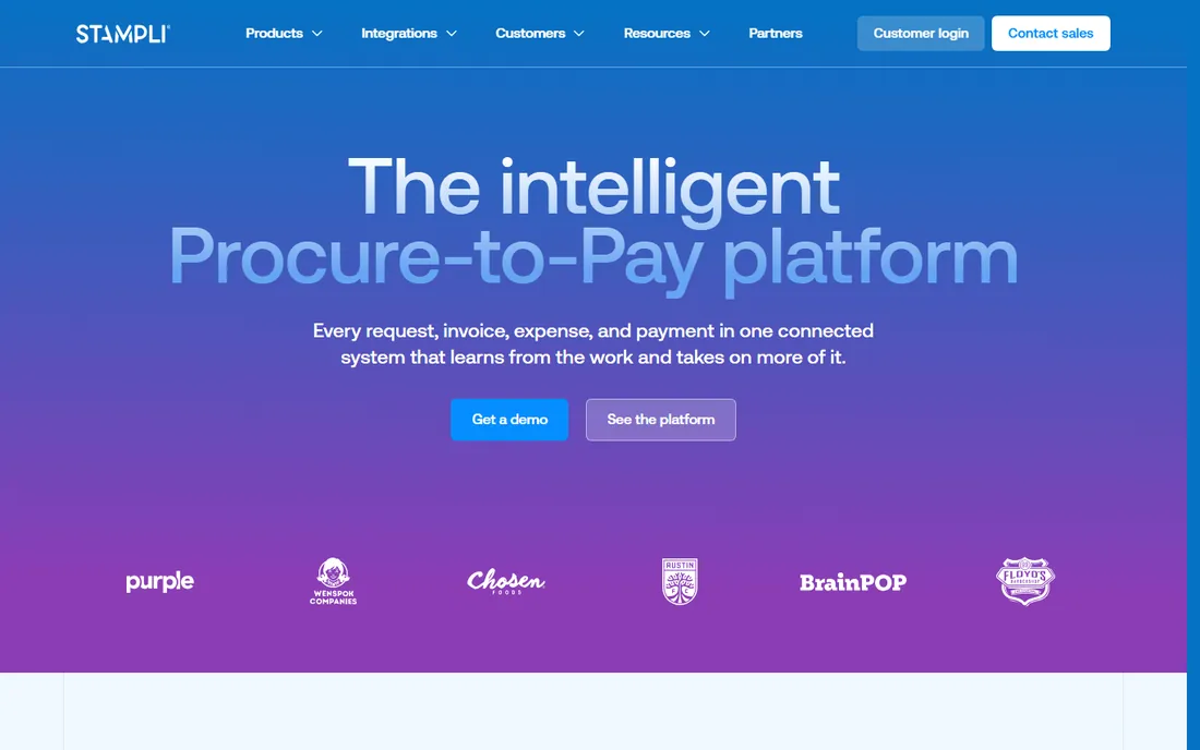 Stampli homepage