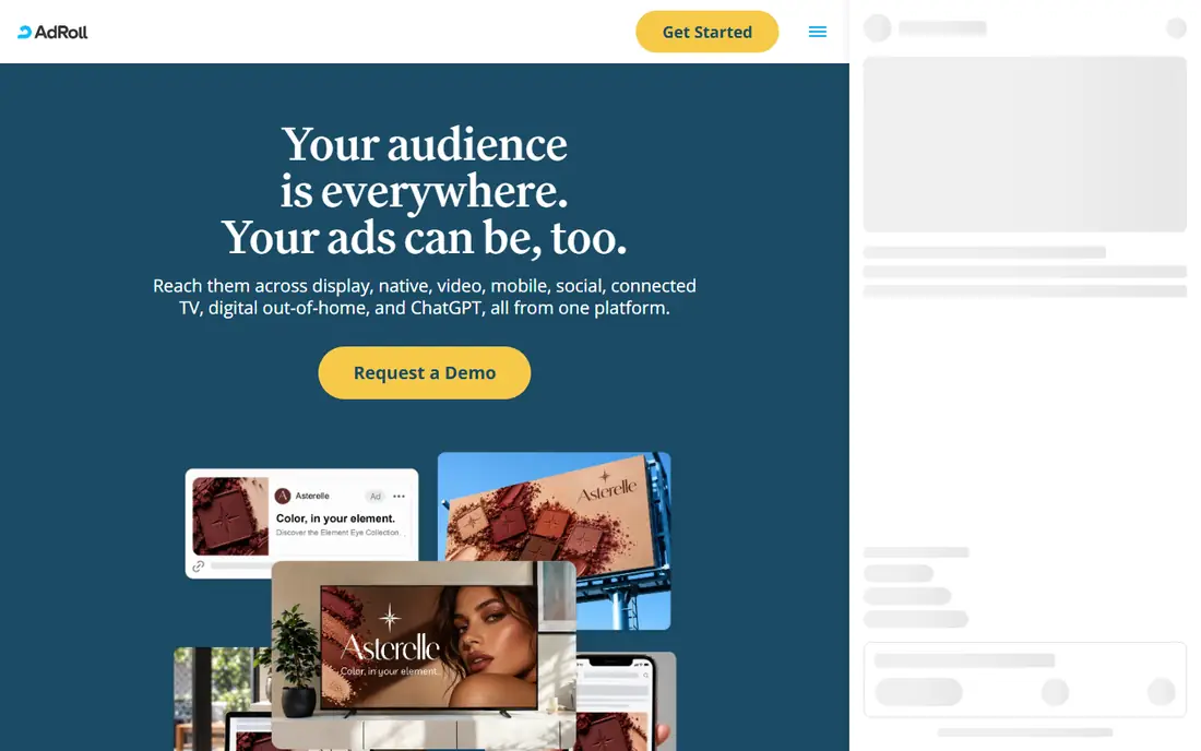 AdRoll homepage