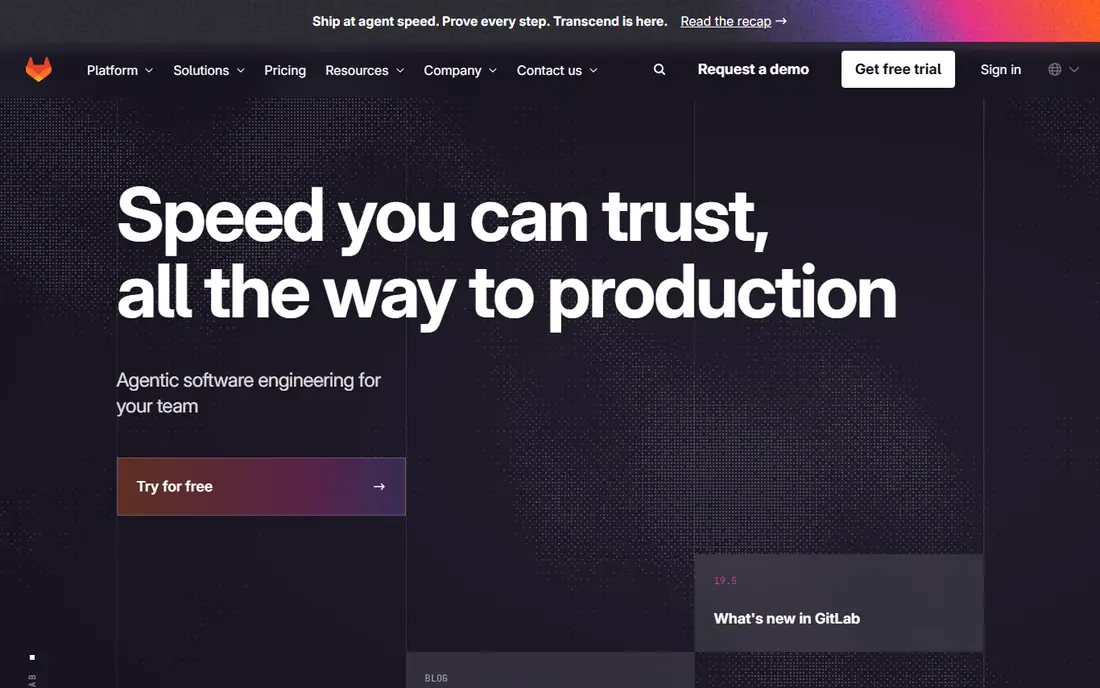 GitLab CI CD homepage