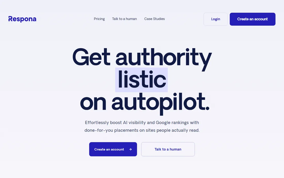 Respona homepage