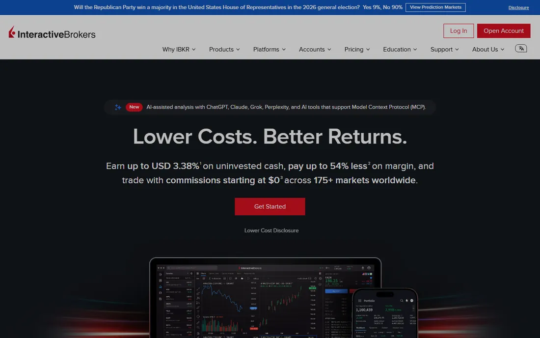 Interactive Brokers homepage