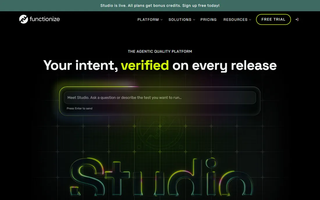 Functionize homepage