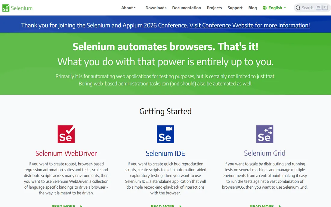 Selenium homepage