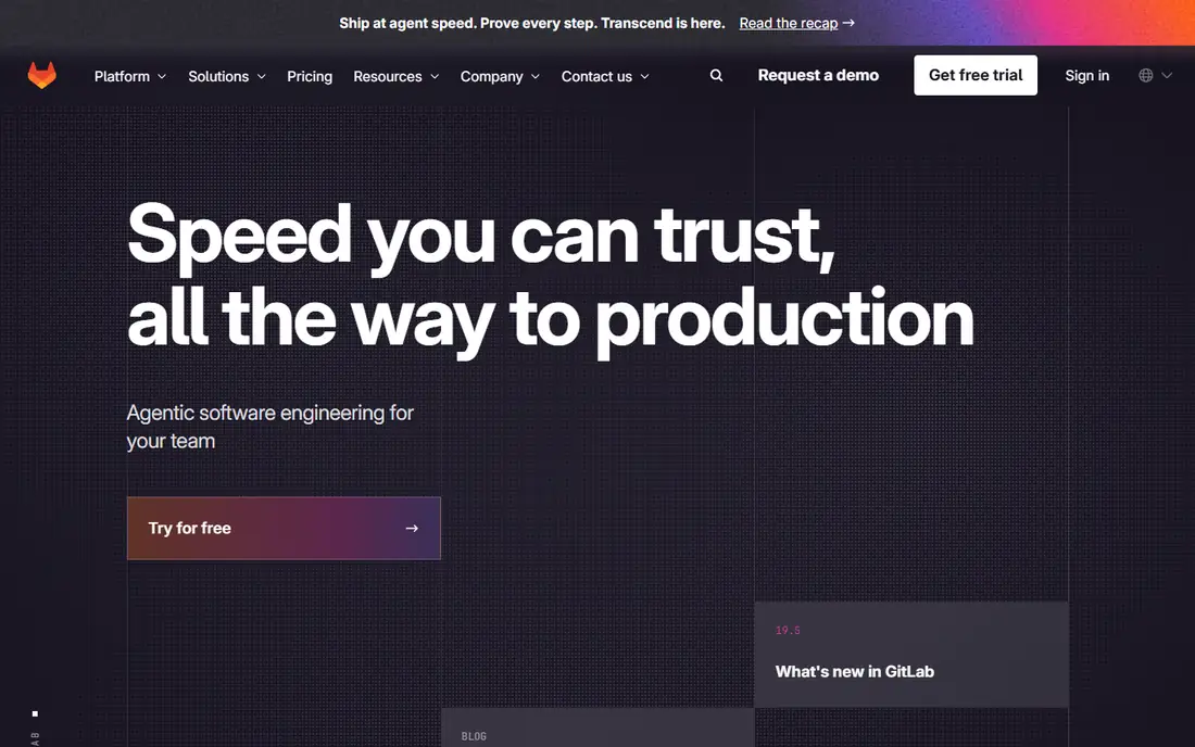 GitLab CI/CD homepage