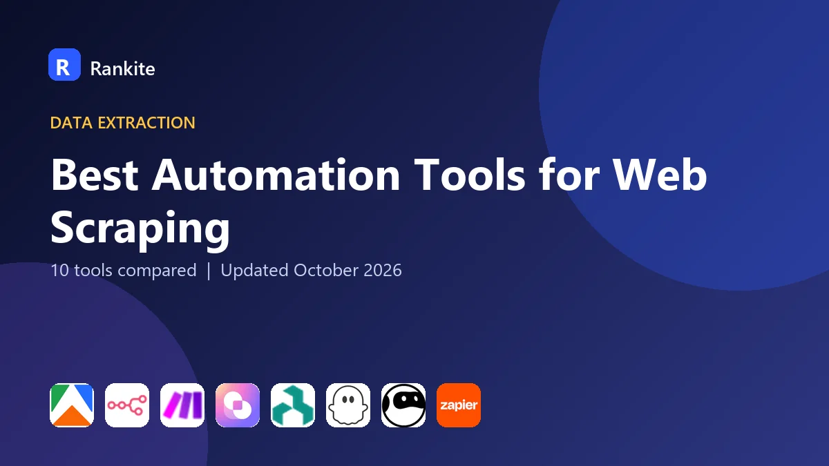 Best Automation Tools for Web Scraping in 2026: 10 Tools Compared