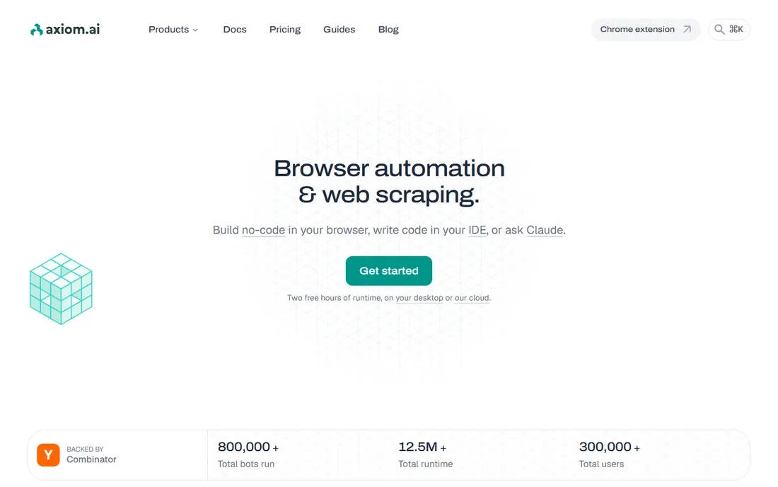 Axiom.ai homepage