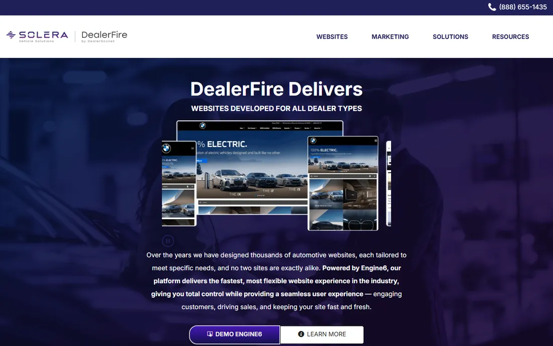 DealerFire homepage