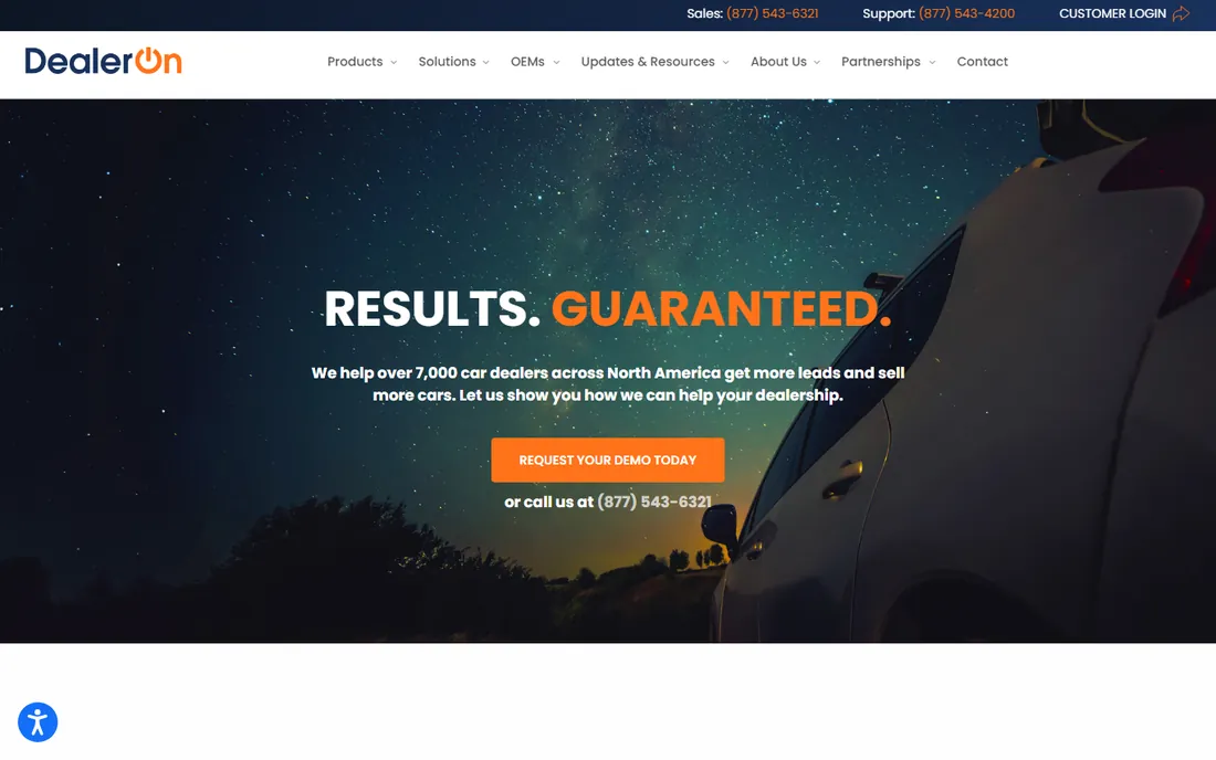 DealerOn homepage