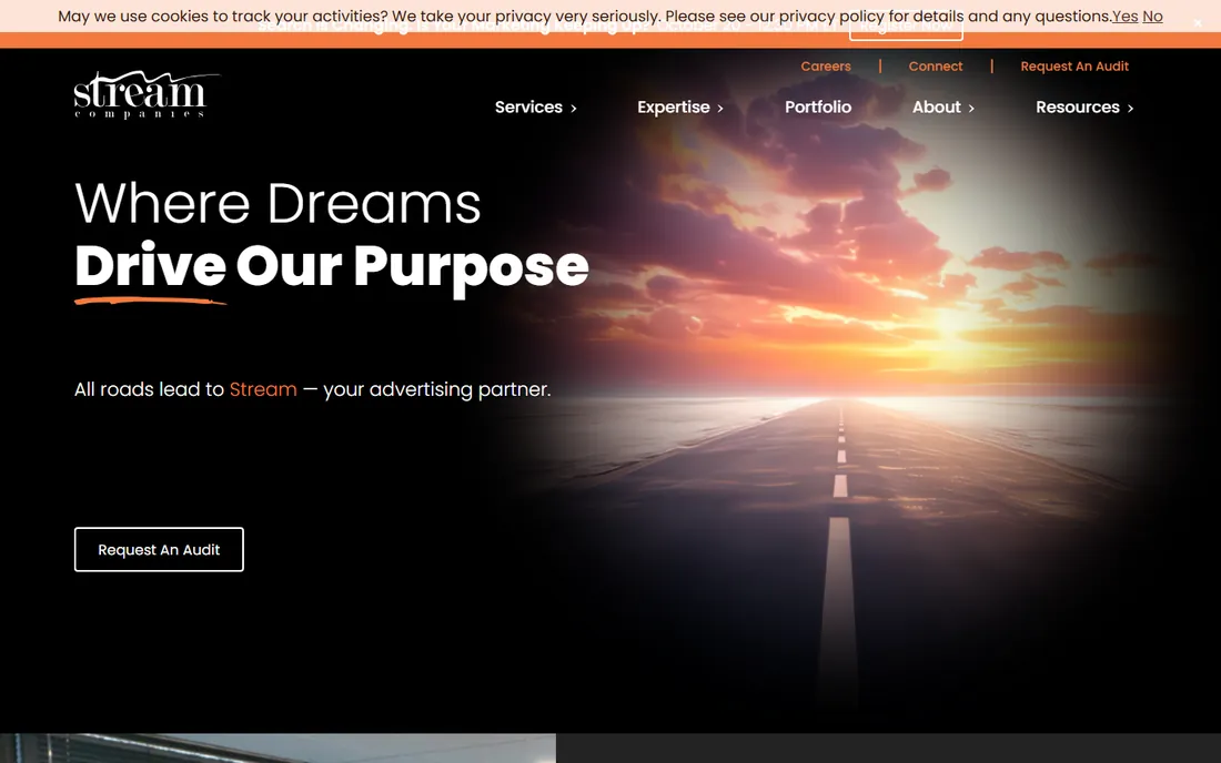 Stream Companies homepage