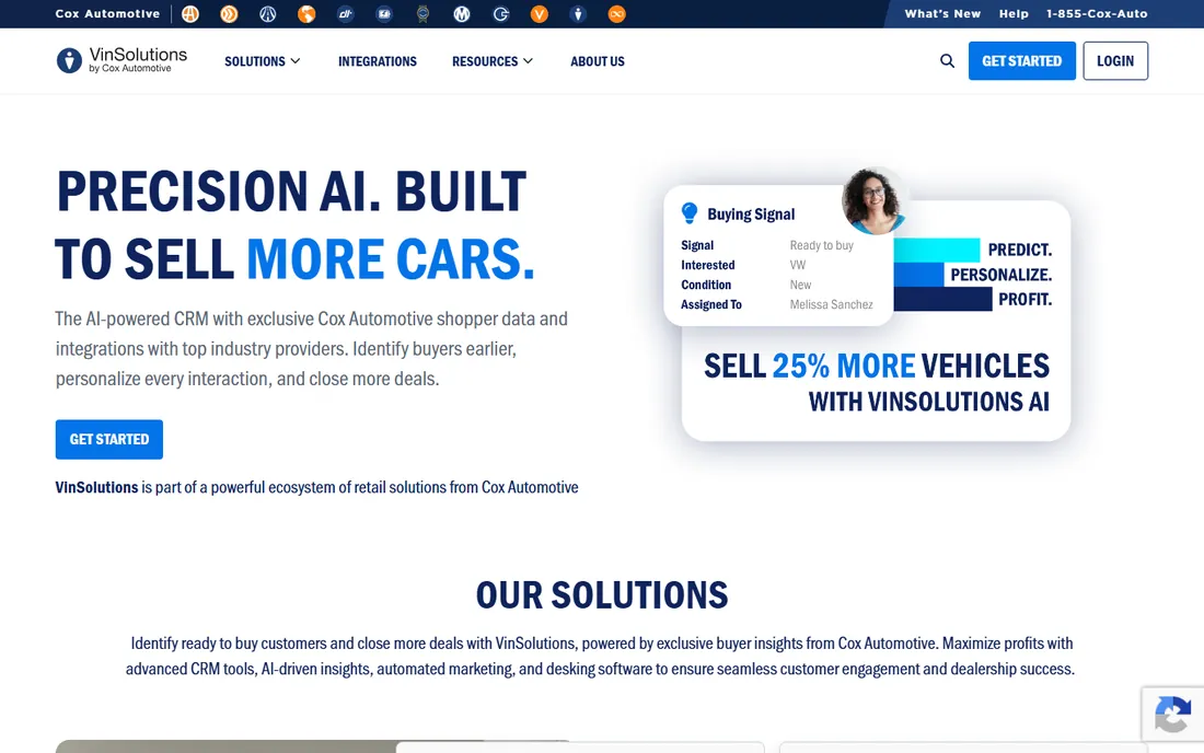 VinSolutions homepage