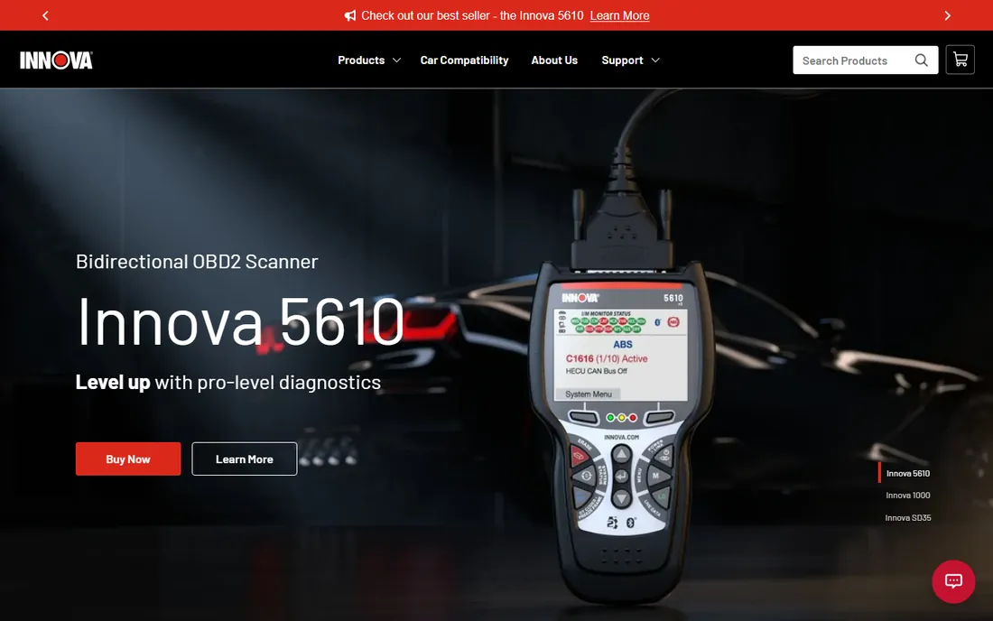 Innova homepage