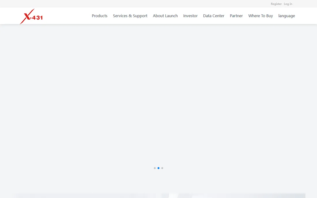 Launch X431 homepage