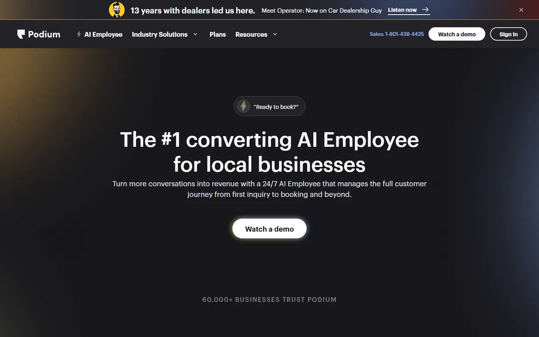 Podium homepage