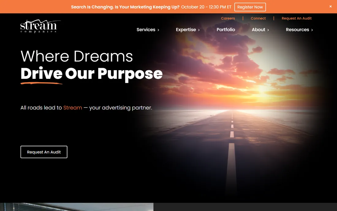Stream Companies homepage