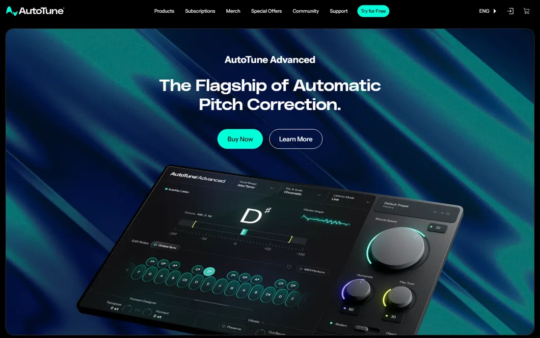 Antares Auto-Tune Pro X homepage