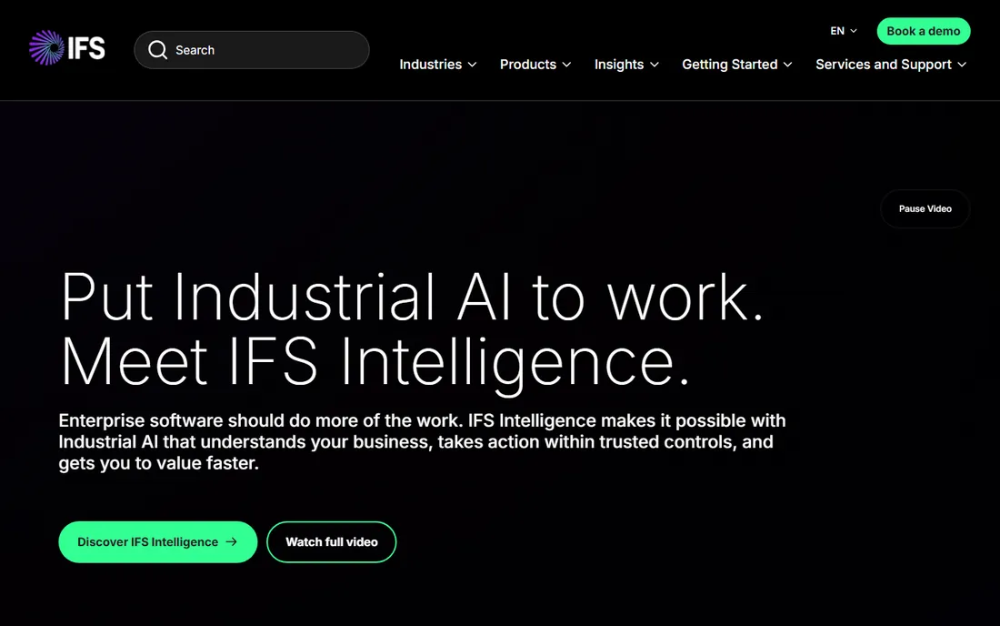 IFS Maintenix homepage