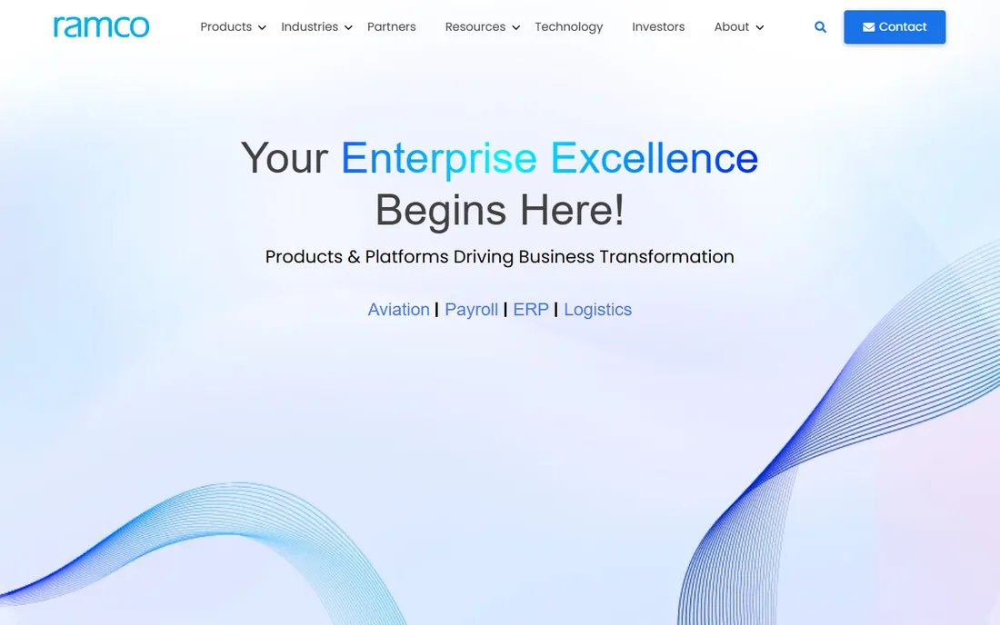 Ramco Aviation homepage