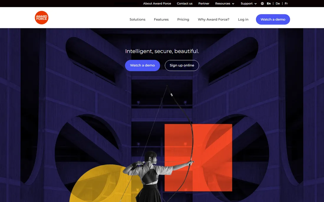 Award Force homepage
