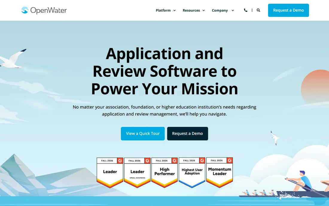 OpenWater homepage