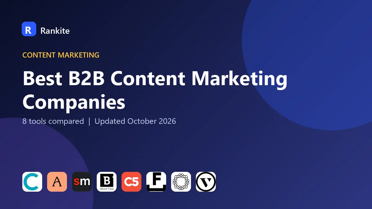 Best B2B Content Marketing Companies in 2026: 8 Tools Compared