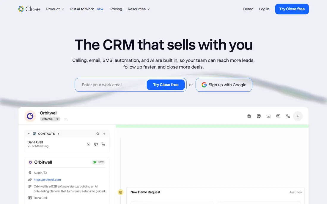 Close homepage