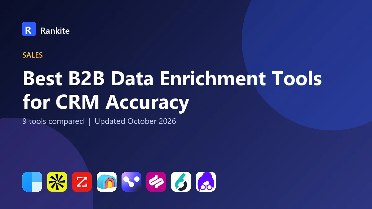 Best B2B Data Enrichment Tools for CRM Accuracy in 2026: 9 Tools Compared