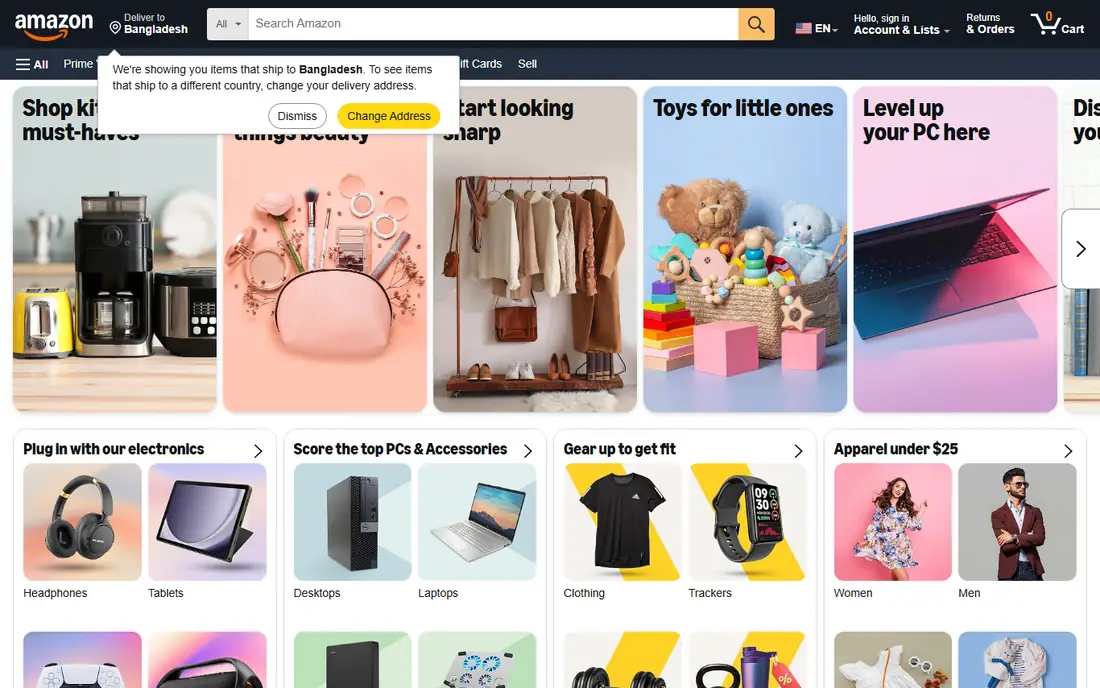 Amazon Business homepage