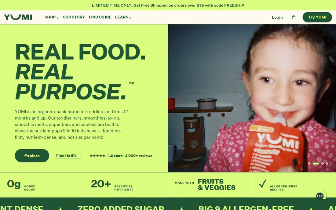 Yumi homepage