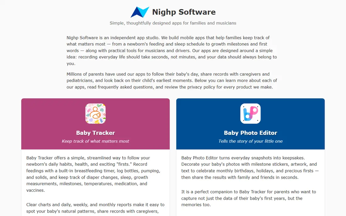Baby Tracker (Nighp) homepage