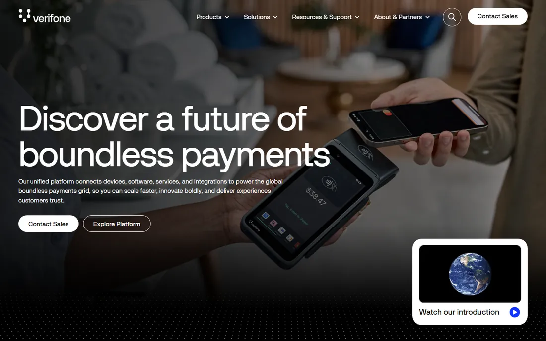 Verifone homepage