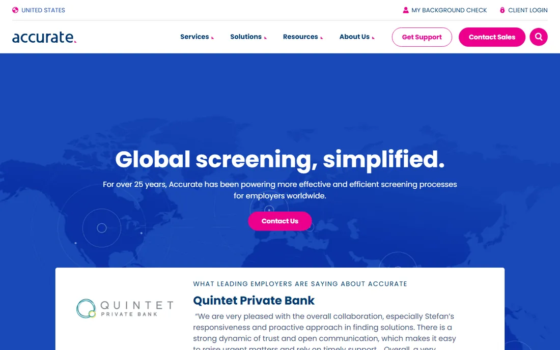 Accurate homepage