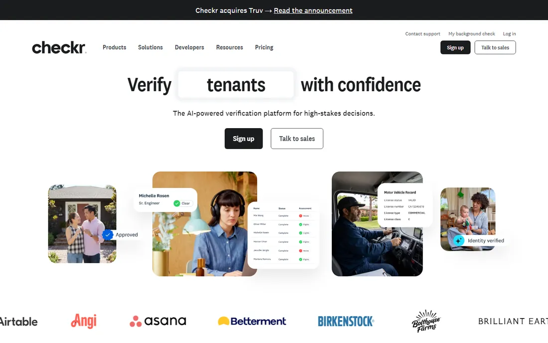 Checkr homepage