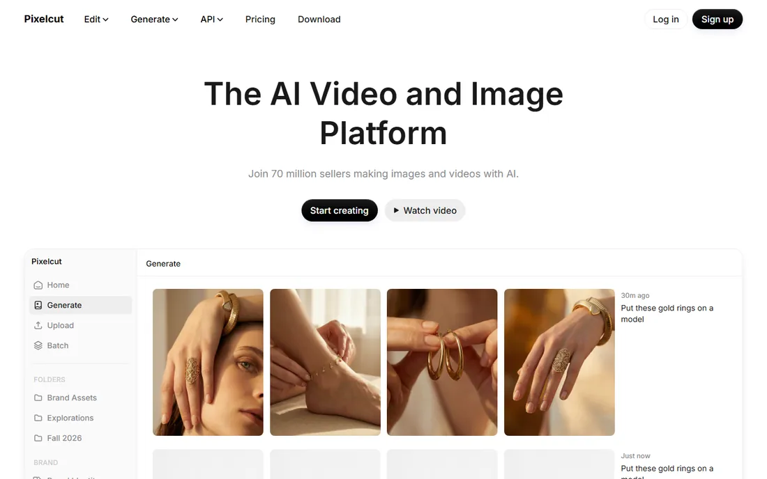 Pixelcut homepage