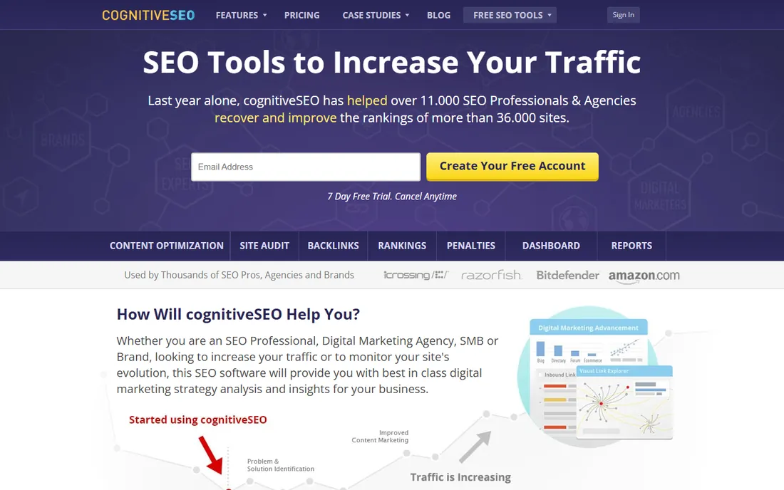 CognitiveSEO homepage