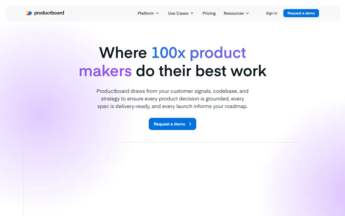 Productboard homepage