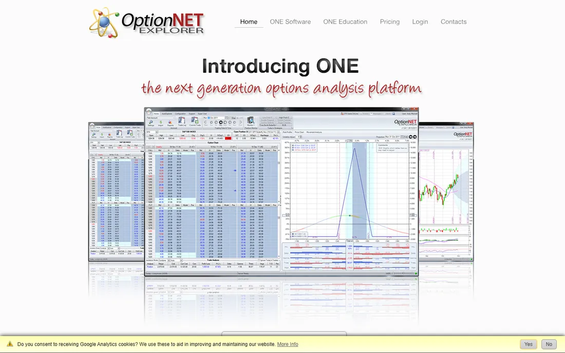 OptionNet Explorer homepage