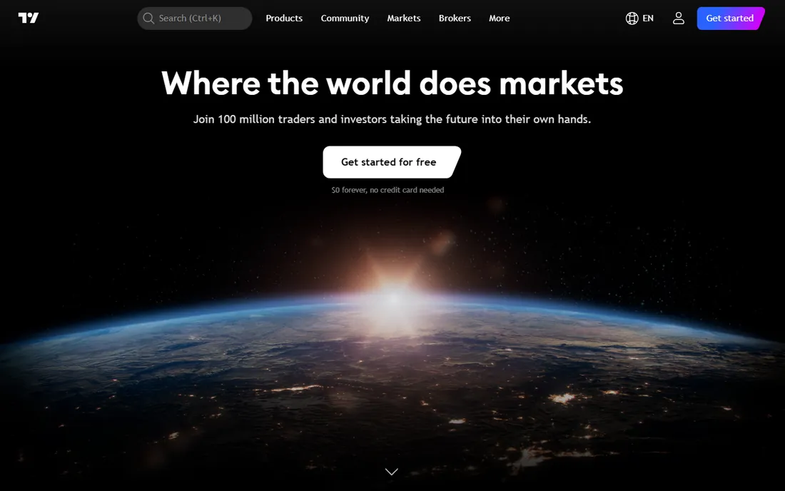 TradingView homepage