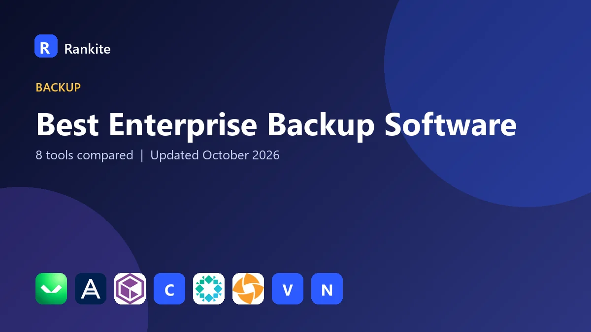 Best Enterprise Backup Software in 2026: 8 Tools Compared