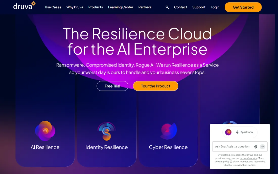 Druva homepage