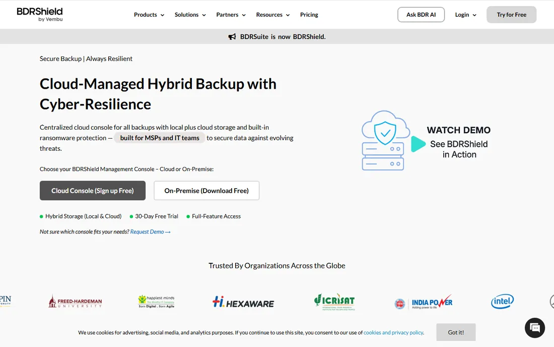 BDRShield homepage